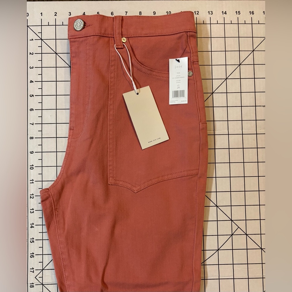NWT Joie Women’s Size 29 Guava Shelly High Rise Utility Jeans - Picture 14 of 14